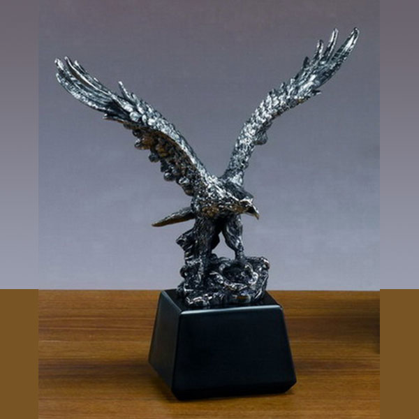 Antique Silver Eagle sculpture