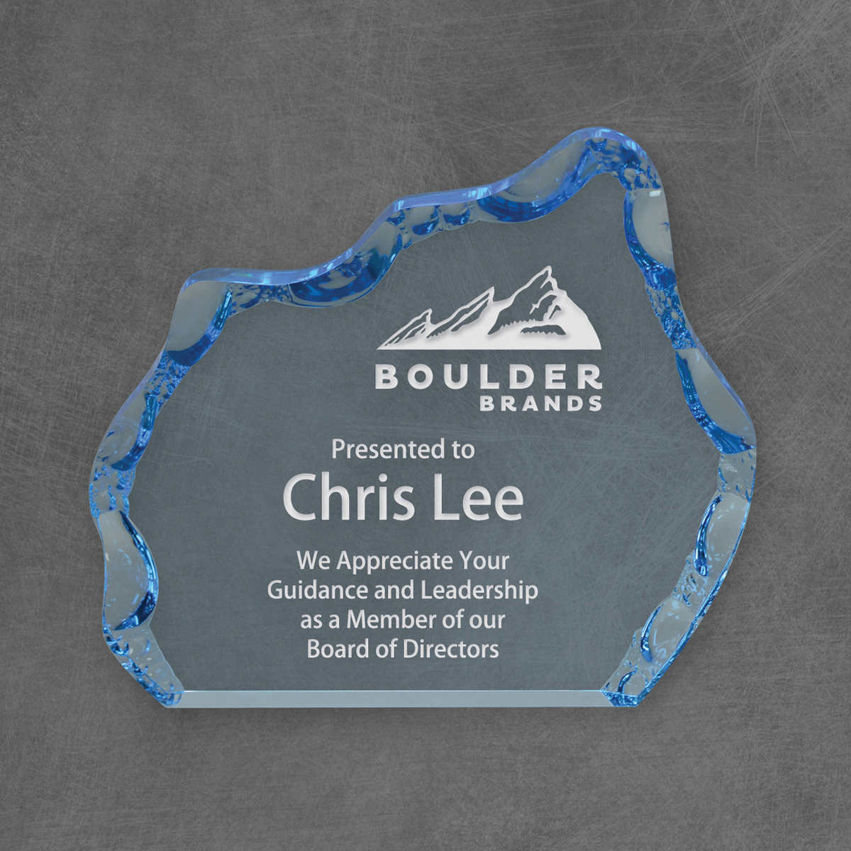 Blue Acrylic Iceberg Award