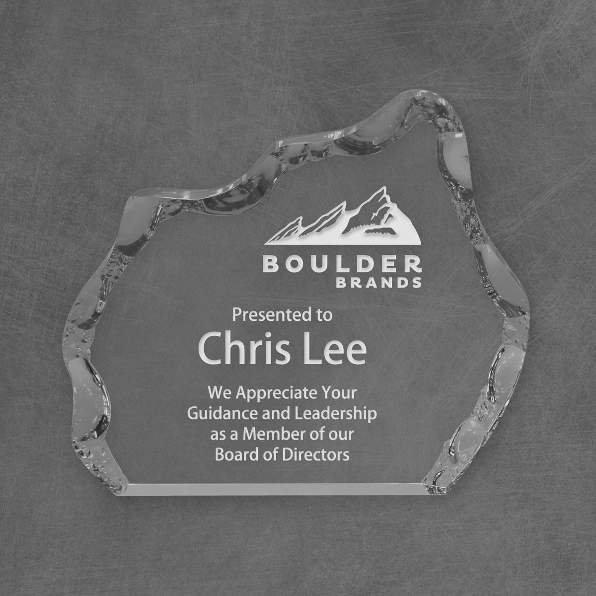 Clear Acrylic iceberg award