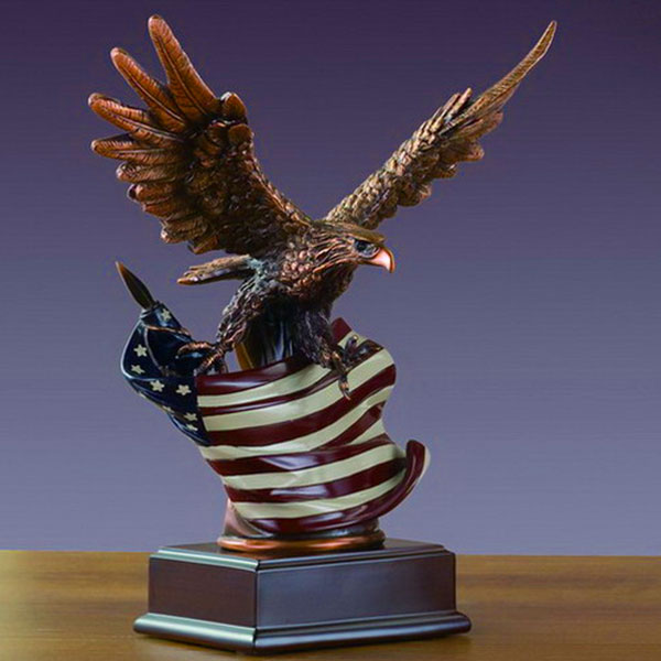Bronze Eagle on flag