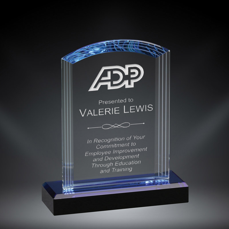 Fusion Arch Optic Crystal with blue accent