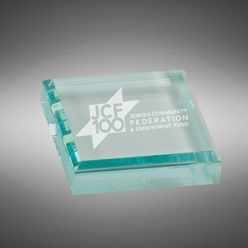 Claro Paperweight 3x3 jade