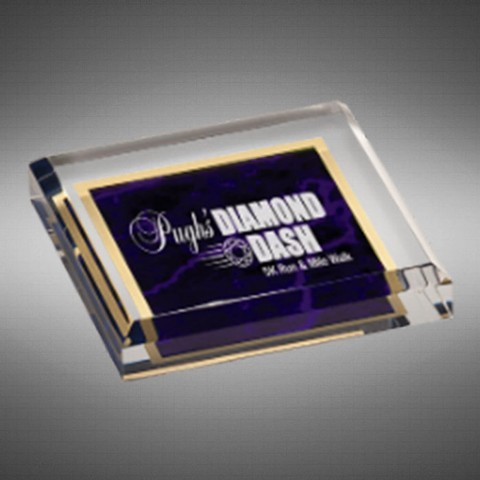 Milano Paperweight Purple Marble