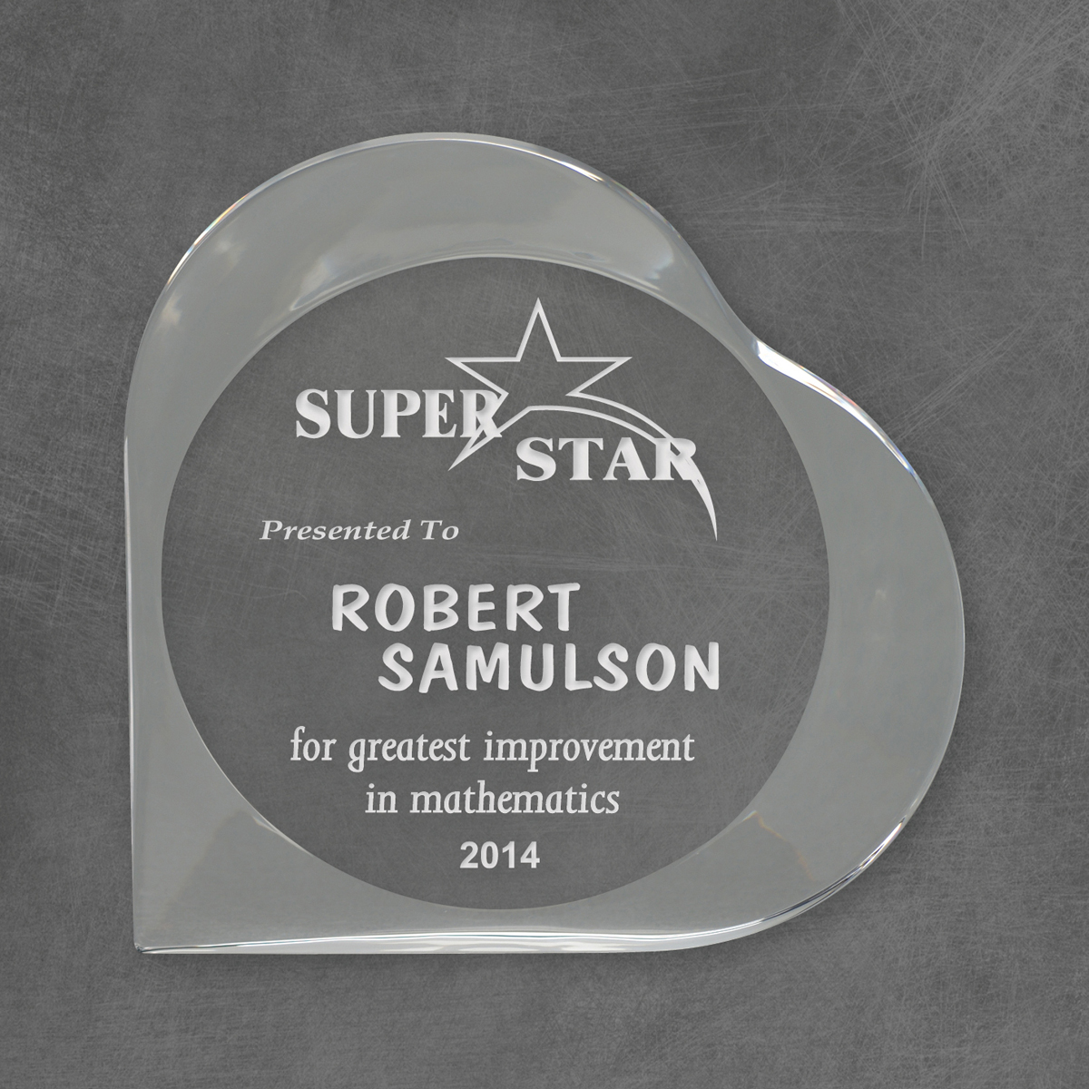 Resting Heart Acrylic Award