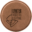 Brown Round Leatherette Coaster