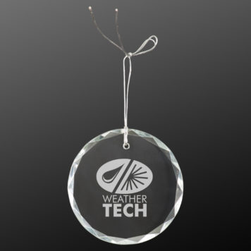 Round Circle Crystal Faceted Ornament