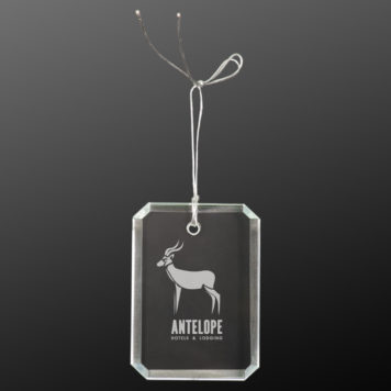 rectangle Crystal Christ,mas ornament