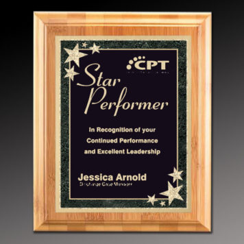 Starburst Bamboo Plaque Black