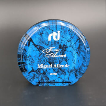 Aurora Acrylic Marble Round