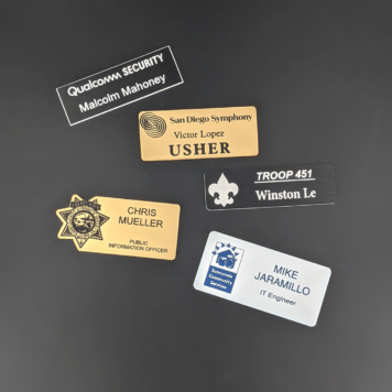 plastic laser engraved name badges