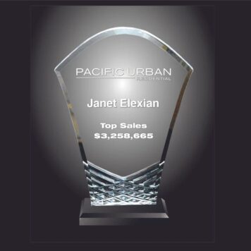 Vinton Traverse Diamond cut acrylic award