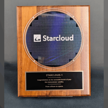 Walnut Wafer Plaque - 10x13 encased wafer